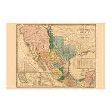 Cargar imagen en el visor de la galería, Digitally Restored and Enhanced 1846 United States of Mexico Map Poster - Vintage Map of Mexico Wall Art - Old United States of Mexico Wall Map - Mapa de Mexico - Historic Map of Mexico States
