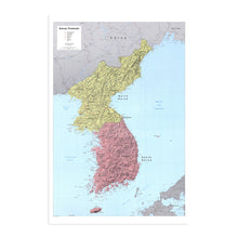 Cargar imagen en el visor de la galería, Digitally Restored and Enhanced 1986 Korean Peninsula Map - Vintage Map of Korean Peninsula Wall Art - Old Korea Map Poster - History Map of Korea Poster