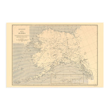 Load image into Gallery viewer, Digitally Restored and Enhanced 1909 Alaska State Map - Vintage Map of Alaska Wall Art Decor - US Geological Survey of State of Alaska Map Poster - Historic Alaska Wall Map - Old Map Alaska
