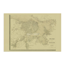 Load image into Gallery viewer, Digitally Restored and Enhanced 1875 Havana Cuba Map - Vintage Map of Havana Cuba Wall Art - History Map of Cuba Poster - Old Havana Mapa de Cuba