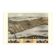 Load image into Gallery viewer, Digitally Restored and Enhanced 1867 Madison Wisconsin Map - Vintage Map of Madison Wisconsin Wall Art - Old Madison Wisconsin Map - Historic Madison Poster - Bird's Eye View of Madison WI Map