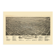 Load image into Gallery viewer, Digitally Restored and Enhanced 1891 Greensboro North Carolina Map - Old Greensboro Map of North Carolina Wall Art - Greensboro NC Map Poster History