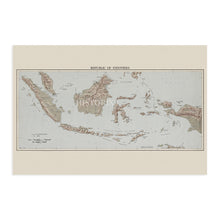 Load image into Gallery viewer, Digitally Restored and Enhanced 1957 Map of Indonesia Poster - Vintage Map Indonesia Wall Art Print - Republic of Indonesia Map Southeast Asia History