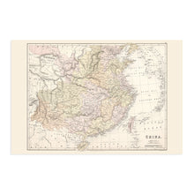 Load image into Gallery viewer, Digitally Restored and Enhanced 1885 China Map - Vintage Map of China Poster - Old Shanghai Map - History Map of Beijing - Historic Poster Map of China Wall Art - People's Republic of China Map Print