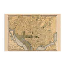 Cargar imagen en el visor de la galería, Digitally Restored and Enhanced 1897 Map of Washington DC - Washington DC Vintage Map - DC Map Wall Art - Washington DC Map Print - Washington DC Poster Map - Map Washington DC Decor
