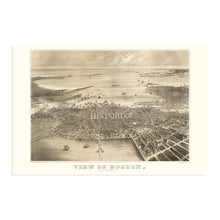 Load image into Gallery viewer, Digitally Restored and Enhanced 1870 Boston Massachusetts Map - Old Boston Map Wall Art - Boston Poster Suffolk County Map of Massachusetts MA History