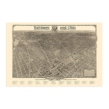 Load image into Gallery viewer, Digitally Restored and Enhanced 1923 Washington DC Map Art - Washington DC Vintage Map Poster - Old Washington DC Wall Art - Vintage Washington DC Map Art - Baltimore and Ohio Railroad Company