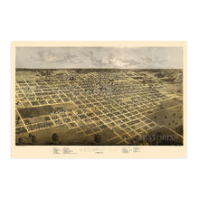 Load image into Gallery viewer, Digitally Restored and Enhanced 1867 Springfield Illinois Map Poster - Vintage Springfield Illinois Wall Art - Old Springfield Illinois Map - Historic Birds Eye View Map of Springfield IL