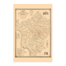 Load image into Gallery viewer, Digitally Restored and Enhanced 1851 Hunterdon County New Jersey Map - Vintage Wall Map of New Jersey Poster - Old Hunterdon County NJ Map Wall Art