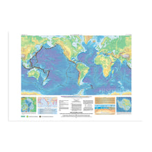 Load image into Gallery viewer, Digitally Restored and Enhanced 2006 World Map of Volcanoes Earthquakes Impact Craters & Plate Tectonics - This Dynamic Planet World Geologic Map - Earthquake Map - Tectonic Plates World Map Poster