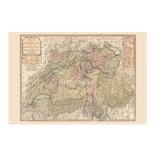 Cargar imagen en el visor de la galería, Digitally Restored and Enhanced 1794 Switzerland Map Poster - Map of Switzerland Wall Art - Old Switzerland Poster - History Map of Switzerland