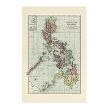 Load image into Gallery viewer, Digitally Restored and Enhanced 1906 Philippines Map Poster - Vintage Map of The Philippines Wall Art - Historic Map of Philippines Wall Decor - Old Philippines Artwork