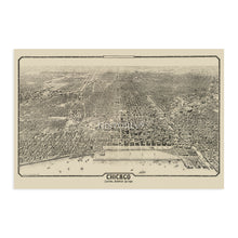 Load image into Gallery viewer, Digitally Restored and Enhanced 1916 Chicago Illinois Map Poster - Vintage Chicago Map Wall Art - History Map of Chicago Illinois Central Business Section