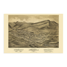 Cargar imagen en el visor de la galería, Digitally Restored and Enhanced 1875 Helena Montana Map Poster - Vintage Map of Helena Montana Wall Art - Historic Helena MT Poster - Old Helena Montana Map - Bird's Eye View of Helena Montana