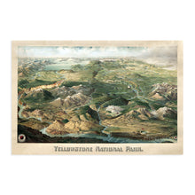 Load image into Gallery viewer, Digitally Restored and Enhanced 1904 Yellowstone National Park Poster - Vintage Map of Yellowstone Wall Art - Yellowstone National Park Map - Yellowstone Art - Yellowstone Poster