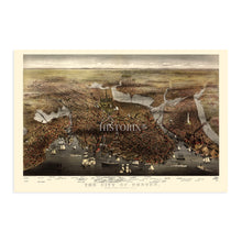Load image into Gallery viewer, Digitally Restored and Enhanced 1873 Boston Massachusetts Map - Old Boston Map of Massachusetts Wall Art - History Map of the City of Boston MA Poster