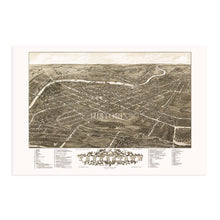 Load image into Gallery viewer, Digitally Restored and Enhanced 1882 Youngstown Ohio Map - Old Map of Youngstown OH Poster - History Map Youngstown City Mahoning County Ohio Wall Art