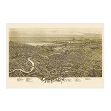 Load image into Gallery viewer, 1890 Scranton Pennsylvania Map - 18x24 Inch Vintage Map of Scranton PA Wall Art - Old Scranton Map - Historic Scranton Poster - Bird's Eye View Wall Map of Scranton PA