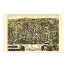 Load image into Gallery viewer, Digitally Restored and Enhanced 1875 Taunton Massachusetts Map - History Map of Taunton MA Wall Art - Old City of Taunton Map of Massachusetts Poster