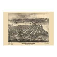Cargar imagen en el visor de la galería, Digitally Restored and Enhanced 1880 Coronado California Map Poster - Old Coronado Beach San Diego Map of California - History Map of Coronado CA