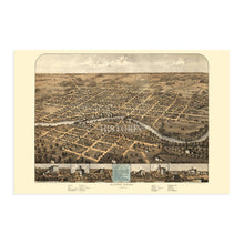 Load image into Gallery viewer, Digitally Restored and Enhanced 1866 South Bend Indiana Map Poster - Vintage South Bend City Map of Indiana - History Map of South Bend Wall Art