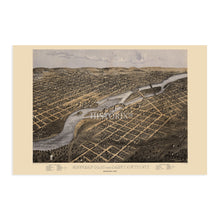 Load image into Gallery viewer, Digitally Restored and Enhanced 1867 Minneapolis & Saint Anthony Minnesota Map - Map of Minneapolis Wall Art - Old Saint Anthony Map of Minnesota Poster