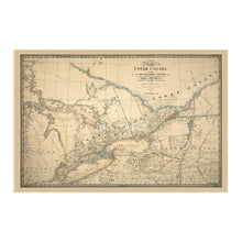 Load image into Gallery viewer, Digitally Restored and Enhanced 1836 Upper Canada Map Poster - Vintage Map of Canada - History Map of Upper Canada Province Settlements & Townships