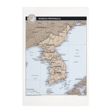 Load image into Gallery viewer, Digitally Restored and Enhanced 2011 Korean Peninsula Map Poster - Map of Korea Poster - Map of Korean Peninsula Wall Art - Large Korea Wall Art Print