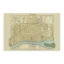 Load image into Gallery viewer, Digitally Restored and Enhanced 1895 Map of Detroit Michigan - Vintage Detroit Map Poster - History Map of Detroit Wall Art - Old Detroit City Wayne County Map of Michigan - Historic Michigan Map Poster