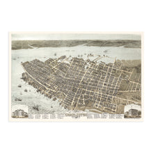 Load image into Gallery viewer, Digitally Restored and Enhanced 1872 Charleston SC Map - Vintage Map of Charleston South Carolina Wall Art - Old Charleston Map Print - Charleston SC Poster - Birds Eye View Map of C
