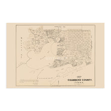 Load image into Gallery viewer, Digitally Restored and Enhanced 1879 Chambers County Texas Map Poster - Chambers Texas Vintage Map History - Old Chambers County Texas Map Wall Art