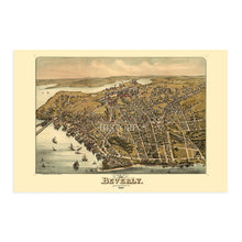 Load image into Gallery viewer, Digitally Restored and Enhanced 1886 Beverly Massachusetts Map - Old Map of Beverly Essex County Massachusetts Wall Art - History Map of Beverly MA Poster