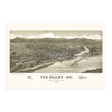 Load image into Gallery viewer, Digitally Restored and Enhanced 1884 The Dalles Oregon Map - Old The Dalles Wasco County Map of Oregon Poster - History Map of The Dalles Oregon Wall Art