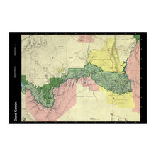 Load image into Gallery viewer, Digitally Restored and Enhanced 1984 Grand Canyon Map - Vintage Grand Canyon Poster - History Map of the Grand Canyon National Park Wall Art