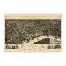 Load image into Gallery viewer, Digitally Restored and Enhanced 1887 Selma Alabama Map Poster - Old Map of Selma Alabama Wall Art - History Map of Selma City Dallas County Alabama