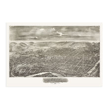 Load image into Gallery viewer, Digitally Restored and Enhanced 1898 Reading Pennsylvania Map - Old Reading City Map of PA Poster - History Map of Reading Pennsylvania Wall Art