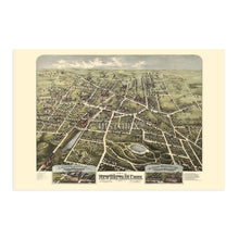 Load image into Gallery viewer, Digitally Restored and Enhanced 1875 New Britain Connecticut Map Art - Vintage Map of New Britain CT Wall Art - Old History Map of Connecticut Poster