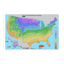 Cargar imagen en el visor de la galería, Digitally Restored and Enhanced 2012 USDA Plant Hardiness Zone Map - United States Vegetation and Climate Map - Published by US Department of Agriculture and OSU
