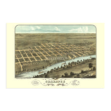 Cargar imagen en el visor de la galería, Digitally Restored and Enhanced 1869 Shakopee Minnesota Map Poster - Shakopee City Map of Scott County Minnesota - History Map of Shakopee Wall Art