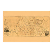 Load image into Gallery viewer, Digitally Restored and Enhanced 1818 Kentucky State Map from Actual Survey - Vintage Map of Kentucky Wall Art - Kentucky Map Poster - Map of KY - Kentucky Wall Decor Print - Home Decor Artwork