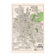 Load image into Gallery viewer, Digitally Restored and Enhanced 1924 San Antonio Map Poster - Vintage Map of San Antonio Bexar County Texas Wall Art - Old San Antonio Street Map Including Suburbs Both North South - TX Decor