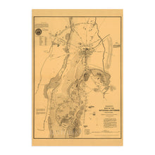 Load image into Gallery viewer, Digitally Restored and Enhanced 1863 Gettysburg Pennsylvania Map - Gettysburg Pennsylvania Vintage Map - Battle of Gettysburg Map - Gettysburg Civil War - Restored Gettysburg PA Battlefield Map