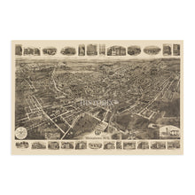 Load image into Gallery viewer, Digitally Restored and Enhanced 1921 Middletown New York Map - Vintage Map of Middletown NY Wall Art Poster - Old Bird's Eye View Map of Middletown NY