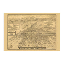 Cargar imagen en el visor de la galería, Digitally Restored and Enhanced 1909 Map of Colorado Springs - Vintage Map of Colorado Springs Wall Art Decor Print Poster - Panoramic Birds Eye View of Colorado Springs with Points of Interest
