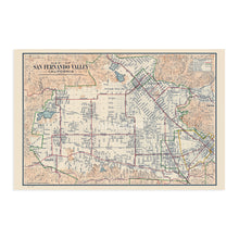 Cargar imagen en el visor de la galería, Digitally Restored and Enhanced 1923 San Fernando Valley California Map - Vintage Map of Los Angeles County - History Map of LA San Fernando Burbank CA