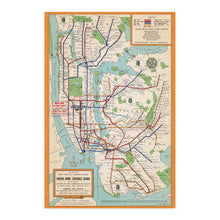 Load image into Gallery viewer, Digitally Restored and Enhanced 1954 New York City Subway Map Poster - Vintage Map Wall Art - New York Subway Map Art - NYC Subway Poster - NYC Subway Map Art - New York City Map Poster