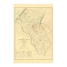 Load image into Gallery viewer, Digitally Restored and Enhanced 1914 Fauquier County Virginia Map - Vintage Virginia Map Poster - Old Fauquier County Wall Art - Historic Fauquier County Virginia Wall Map Showing Statistical Information
