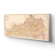 Load image into Gallery viewer, Digitally Restored and Enhanced 1905 Kentucky Map Canvas Art - Canvas Wrap Vintage Map of Kentucky Poster - Old Kentucky State Map Print - Historic Kentucky Wall Art - Restored KY Map Print