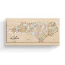 Load image into Gallery viewer, Digitally Restored and Enhanced 1833 North Carolina Map Canvas - Canvas Wrap Vintage North Carolina Map Print - Restored NC Map Poster - Old State of North Carolina Wall Art - Restored NC State Map