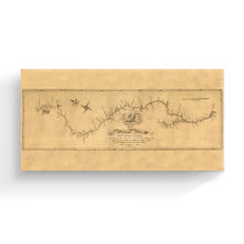 Cargar imagen en el visor de la galería, Digitally Restored and Enhanced 1811 Mississippi River Map Canvas - Canvas Wrap Vintage Wall Map of Mississippi River - Historic Mississippi Poster - Old Mississippi Map From Source To Missouri Mouth